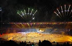 Fogos na cerimônia dos Jogos Pan-Americanos Rio 2007 no Maracanã
